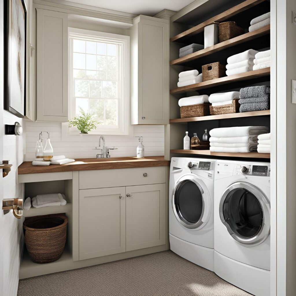 Combine Laundry and Bathroom Spaces