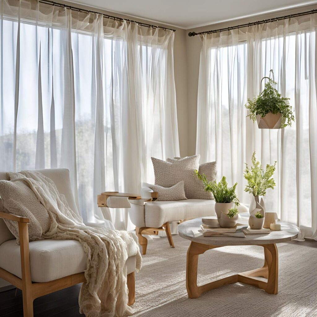 Hang Sheer Curtains for an Airy Vibe