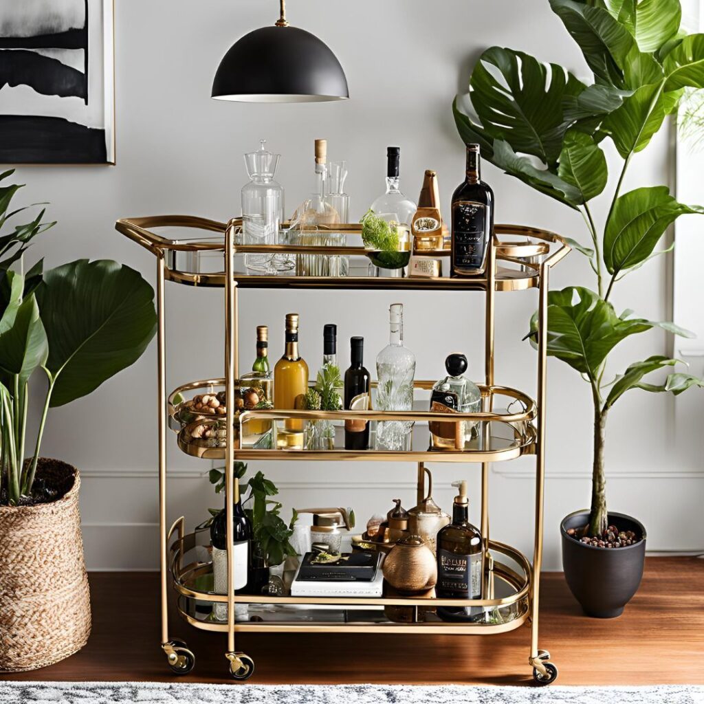 Style a Bar Cart for a Chic Touch