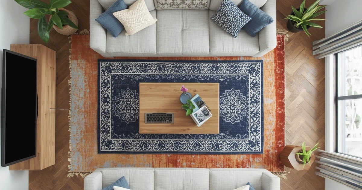 How to Layer Rugs in a Living Room