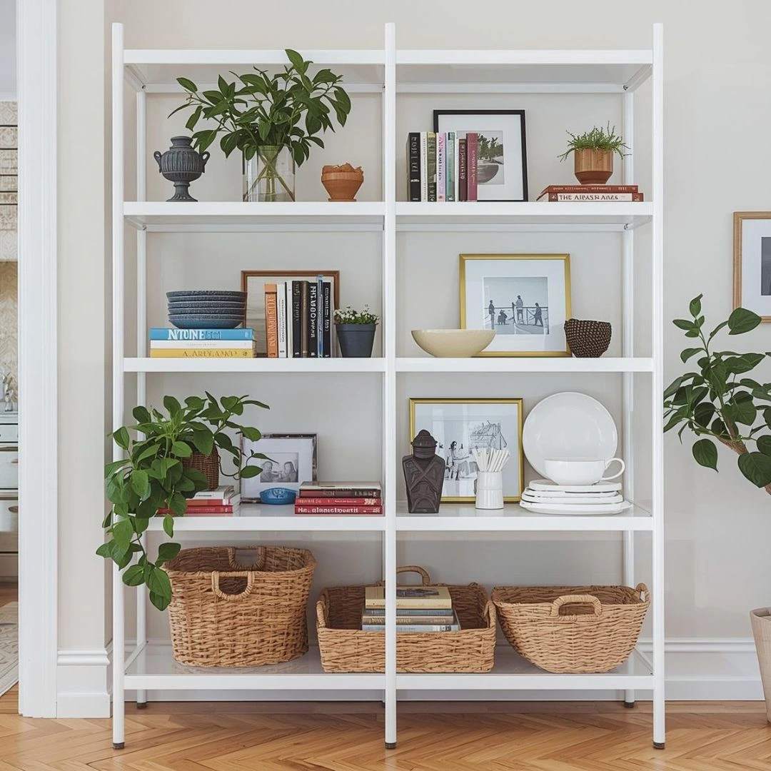 Mixing Function and Decor So Shelves Feel Natural