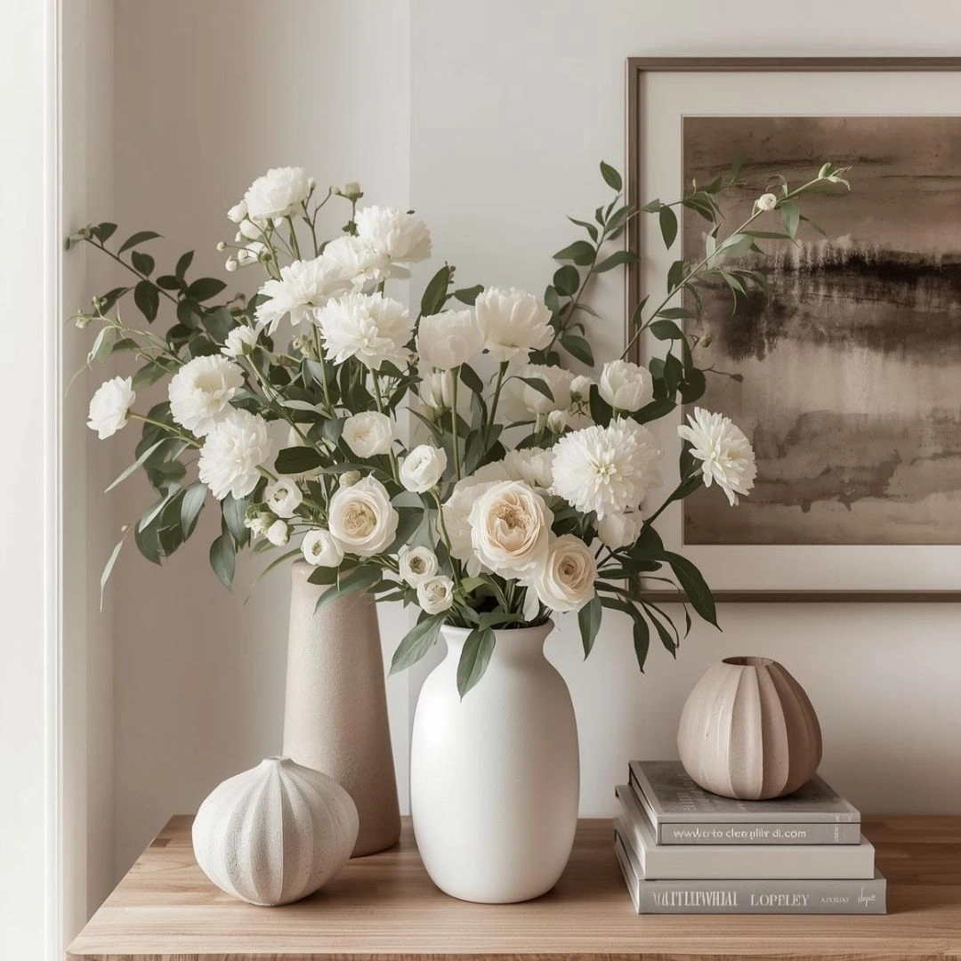 Modern Flower Decor for Living Rooms (Clean, Not Cold)