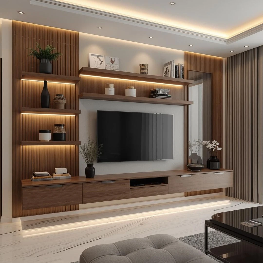 Modern Wall TV Unit Design Ideas That Don’t Overwhelm the Space