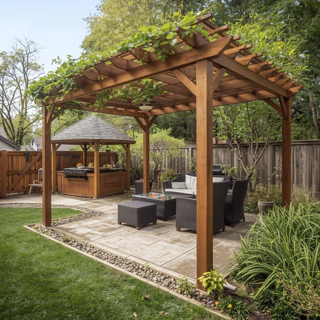 Wooden Pergola Design Tips for Cozy Natural Small Yards Wooden Pergola Design Tips for Cozy, Natural Small Yards