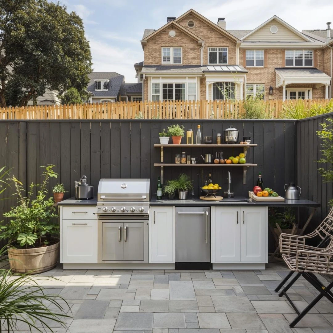 Compact Outdoor Kitchen for Small Patios