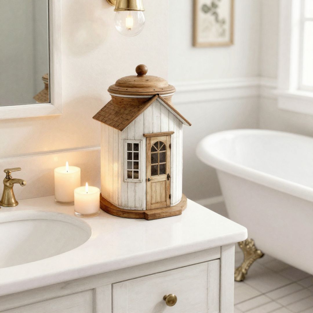 Farmhouse Jar Decor Ideas for Bathroom Vanities with Warm Character