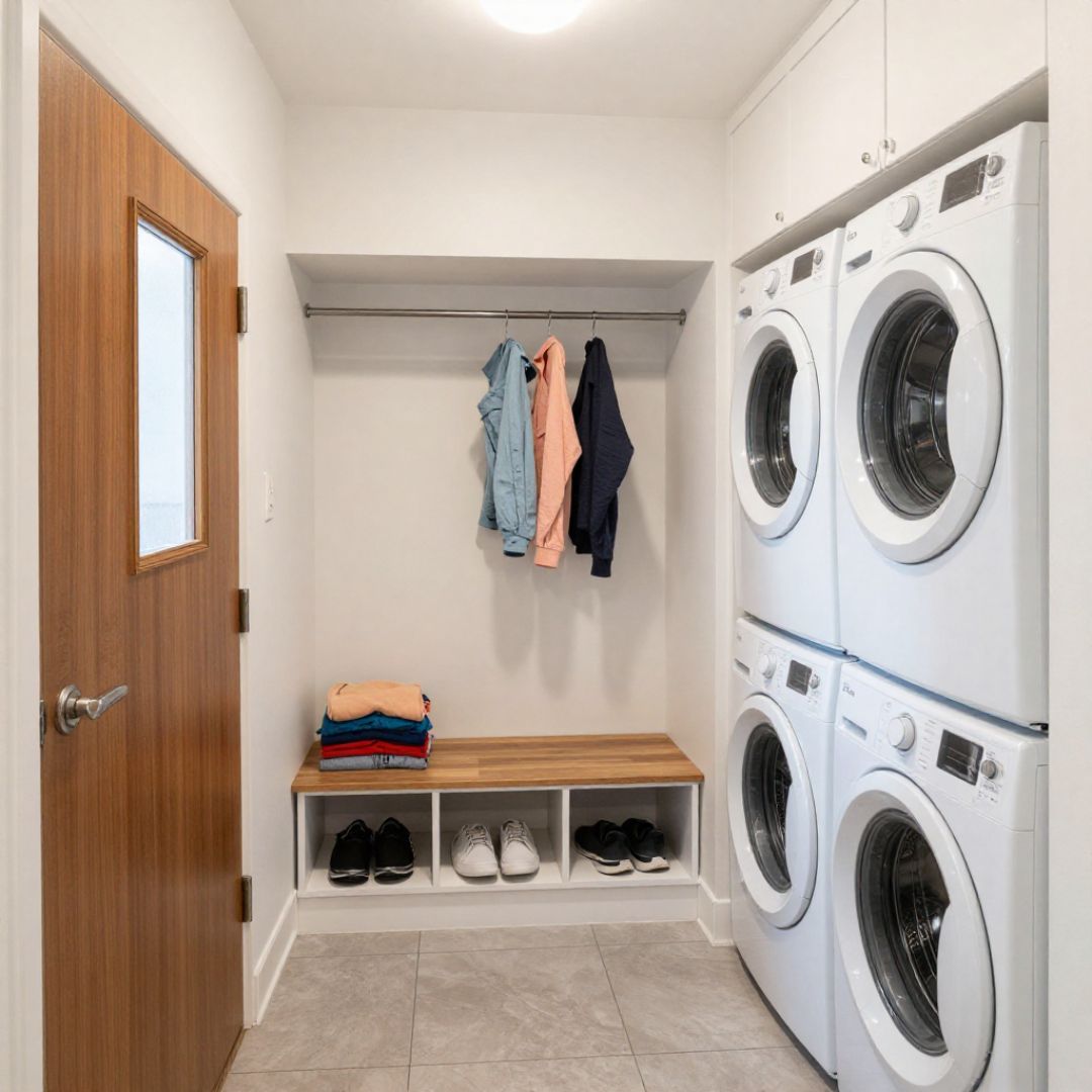 Garage-Entry Mudroom Laundry Room That Controls the Chaos