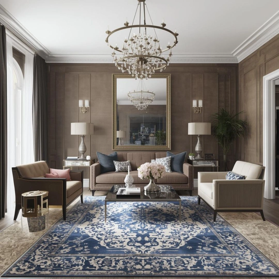 Go Big With Rugs and Mirrors Go Big With Rugs and Mirrors