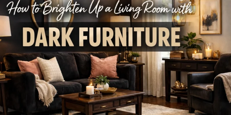 How to Brighten a Living Room with Dark Furniture