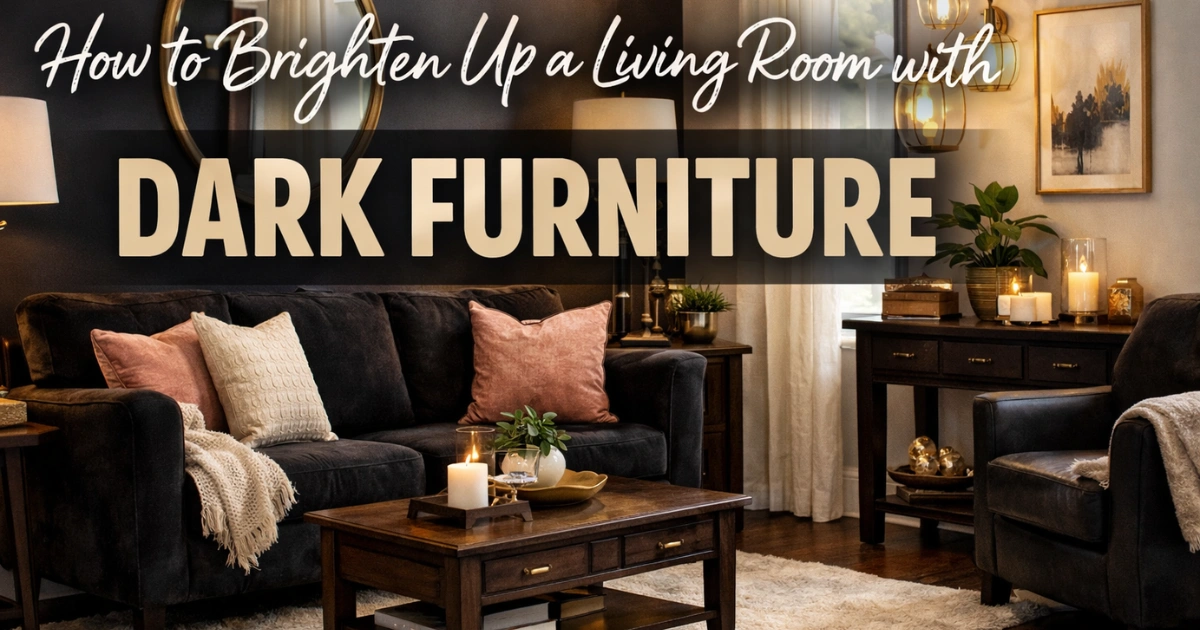 How to Brighten a Living Room with Dark Furniture How to Brighten a Living Room with Dark Furniture
