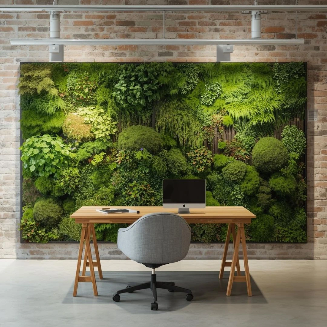 How to Create a DIY Preserved Moss Wall for Your Office Backdrop