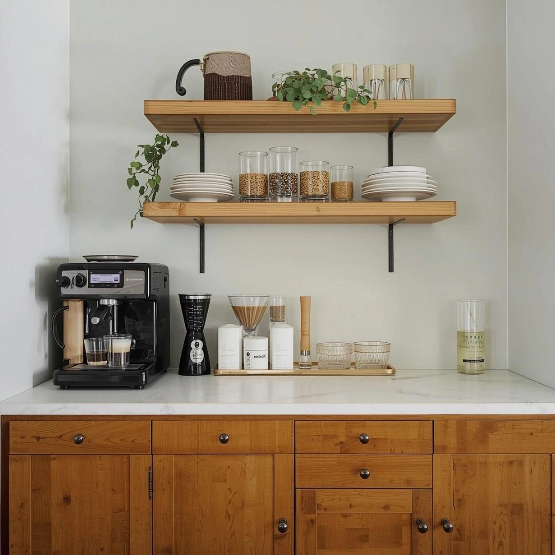 Slim Countertop Coffee Bars for Tight Spaces