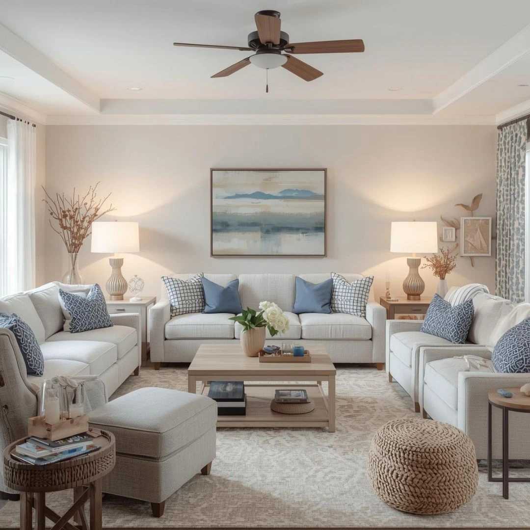 modern coastal living room ideas on a budget that feel cozy, not cold