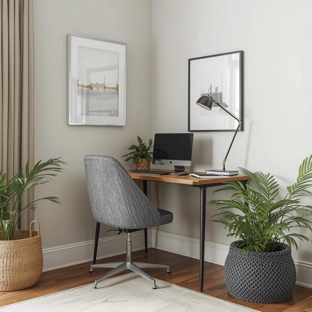 Create a Functional Home Office Setup in Your Living Room Corner