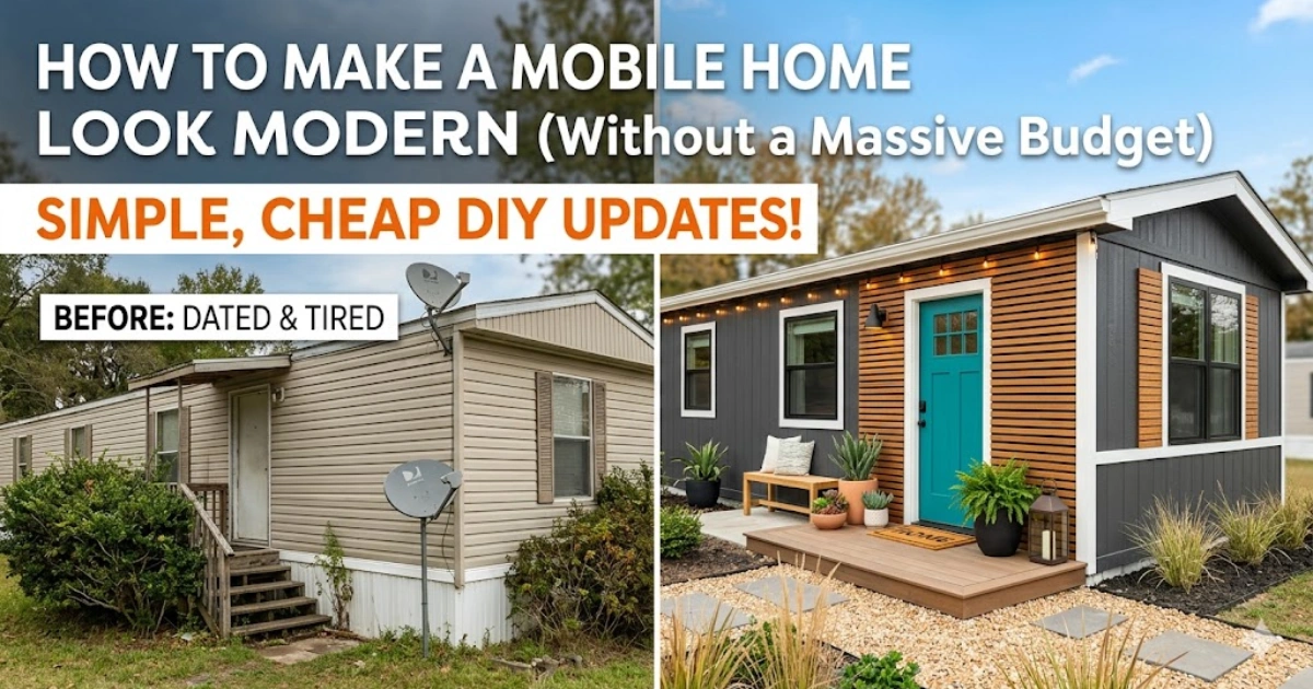 how to make a mobile home look modern