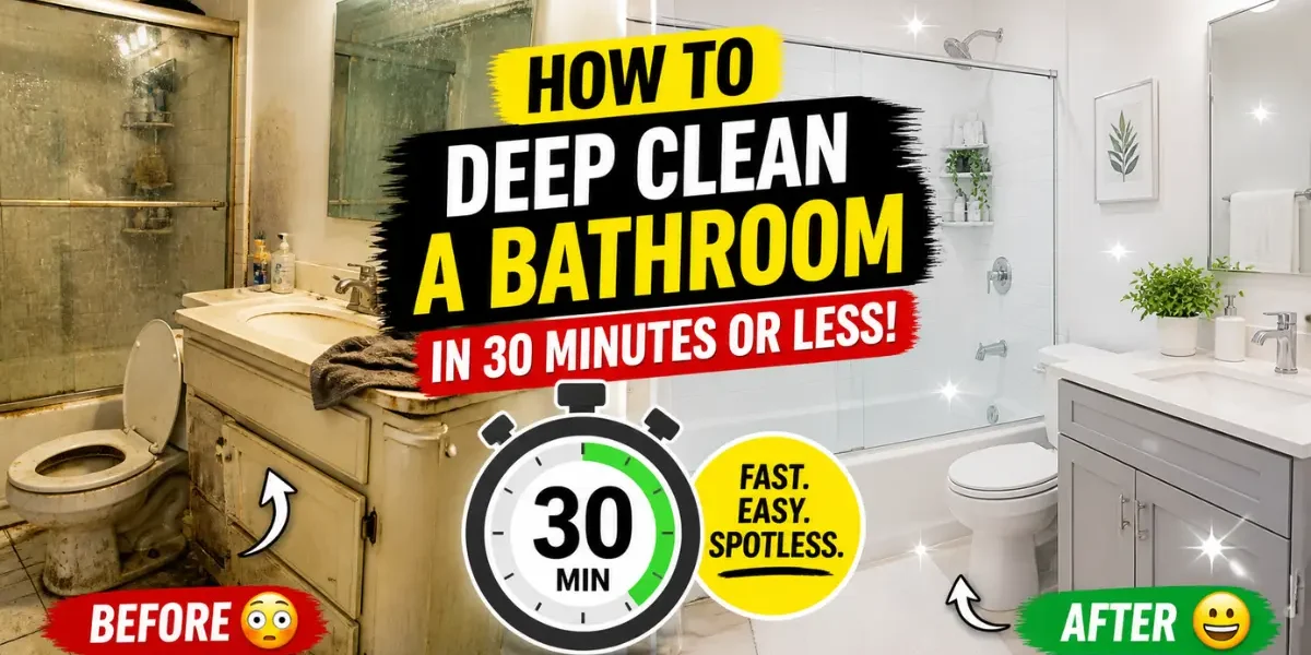 How to Deep Clean a Bathroom in 30 Minutes or Less