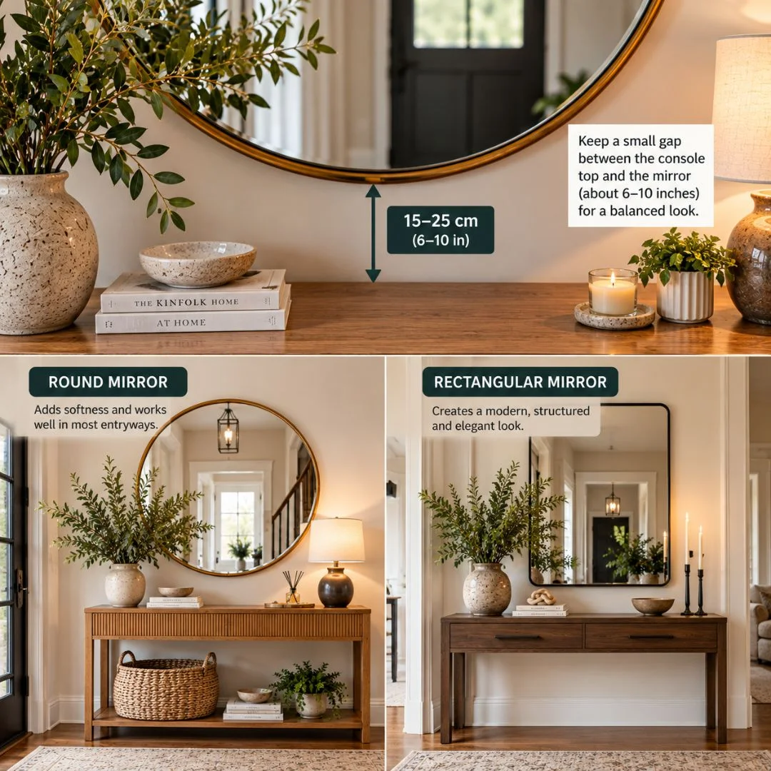 How to Style a Console Table With a Mirror