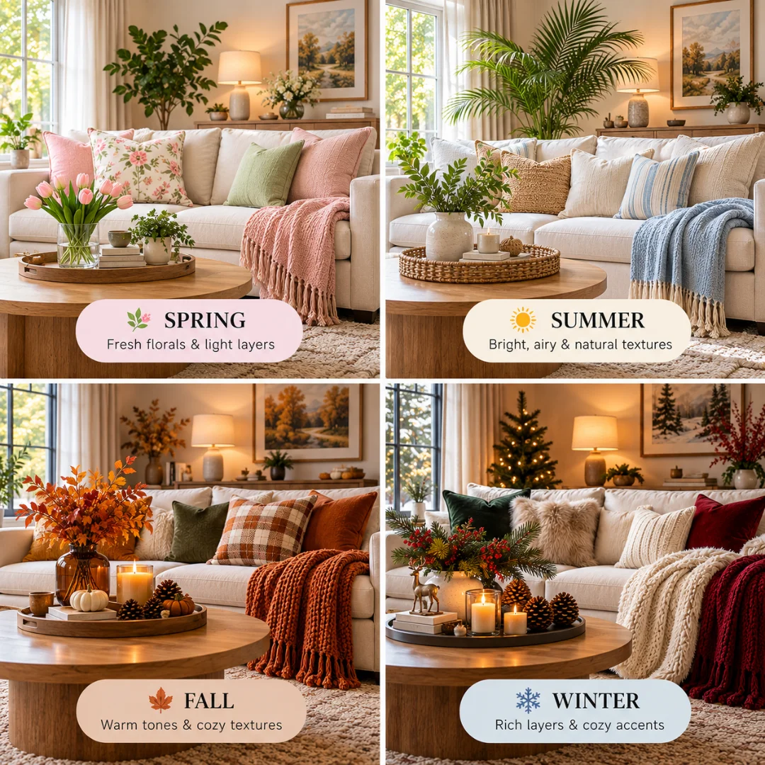 Seasonal Living Room Decor Ideas_ Quick Comparison Table