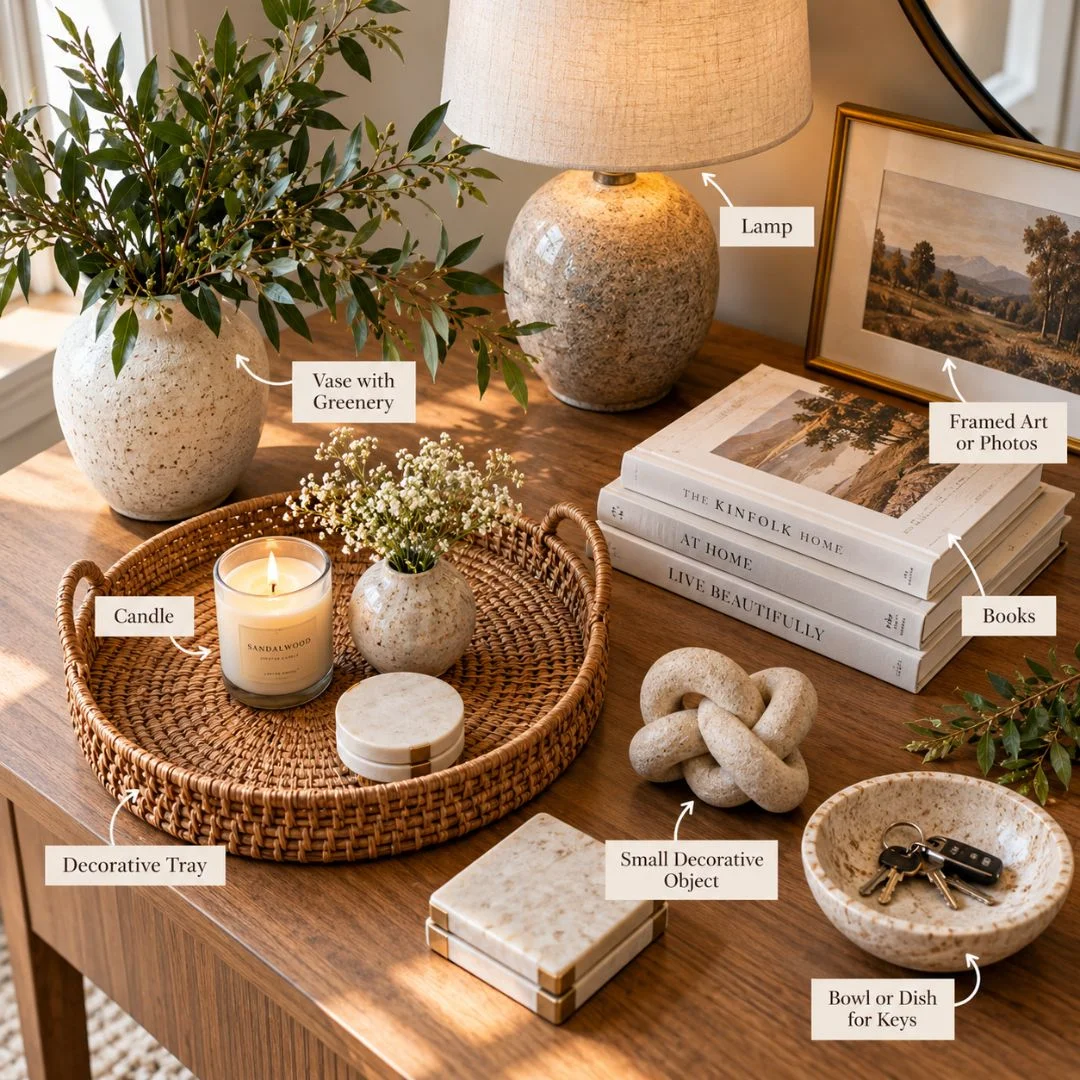 What to Put on a Console Table in an Entryway